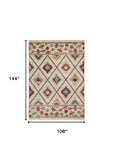 9' X 12' Ivory Area Rug - Homeroots
