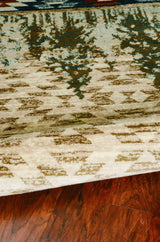 5' X 8' Ivory Machine Woven Pinegrove Lodge Indoor Area Rug - Homeroots - Flyclothing LLC
