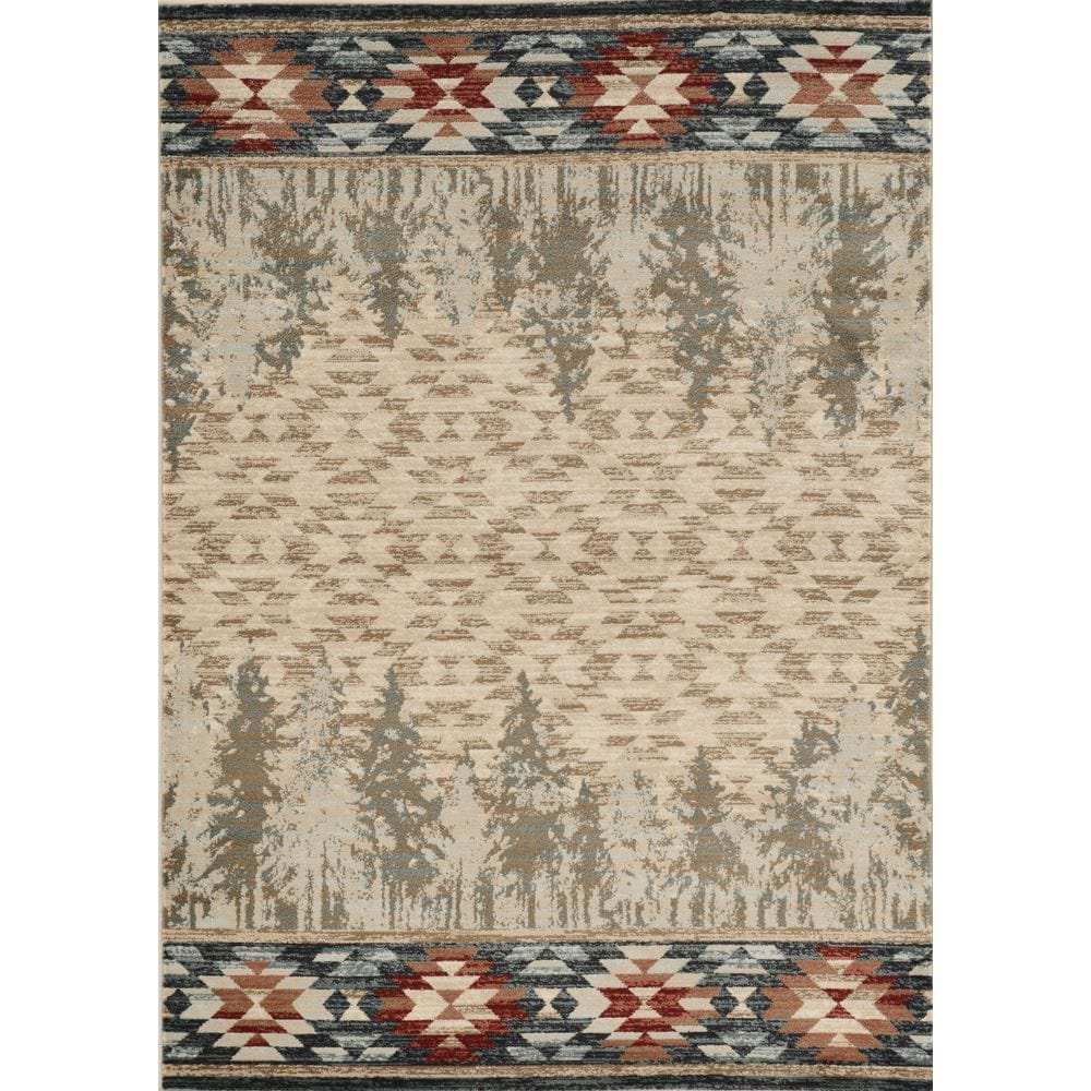 8' X 10' Ivory Pines Area Rug - Homeroots - Flyclothing LLC