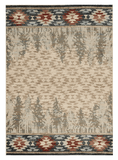 9' X 12' Ivory Beige and Gray Woodland Lodge Area Rug - Homeroots