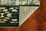 5' X 8' Slate Blue Winter Pine Trees Area Rug - Homeroots - Flyclothing LLC