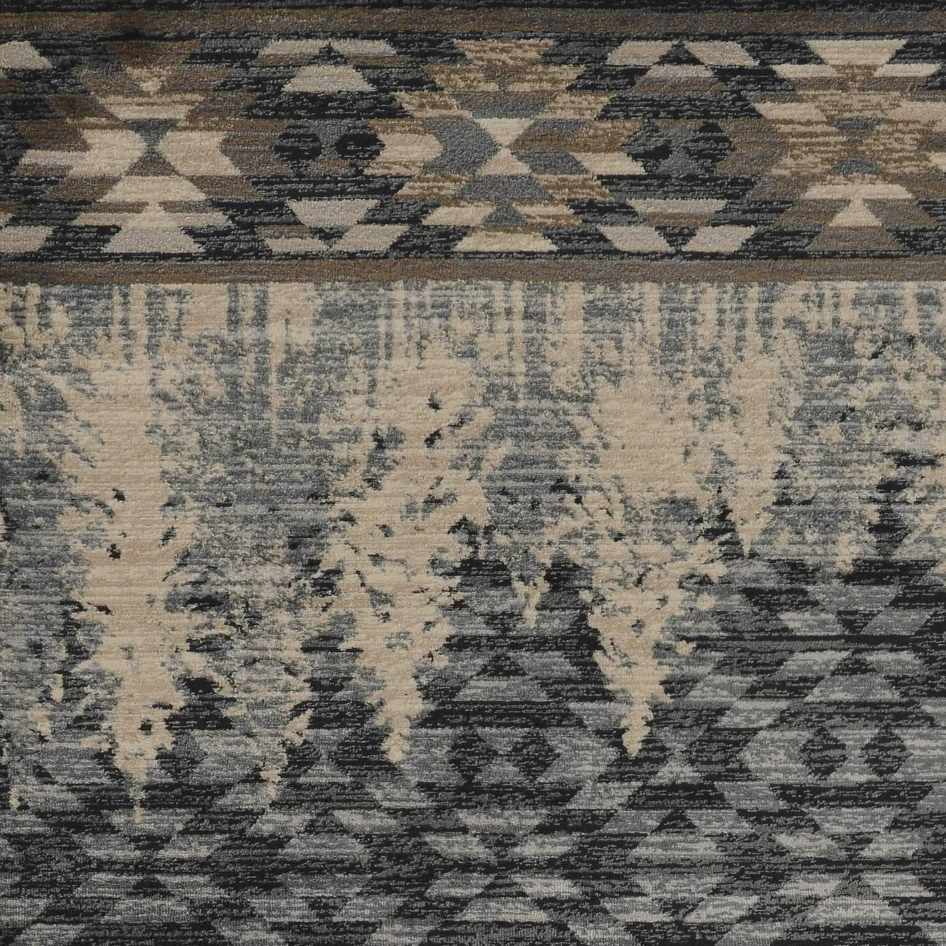 5' X 8' Slate Blue Winter Pine Trees Area Rug - Homeroots - Flyclothing LLC