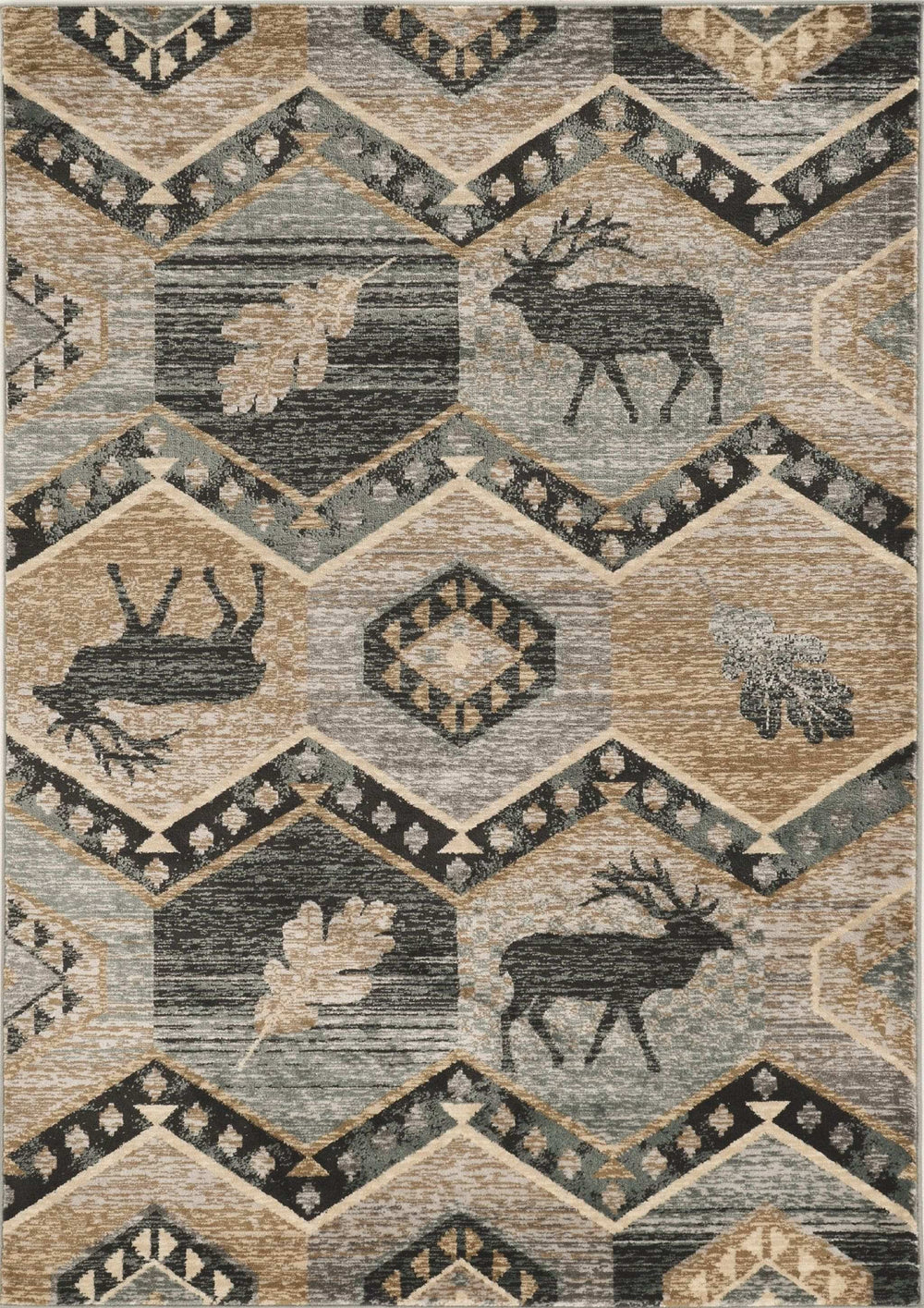 3' X 5' Beige and Ivory Woodland Lodge Area Rug - Homeroots - Flyclothing LLC