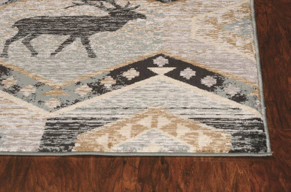 3' X 5' Beige and Ivory Woodland Lodge Area Rug - Homeroots - Flyclothing LLC