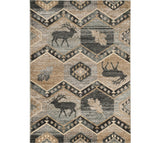 3' X 5' Beige and Ivory Woodland Lodge Area Rug - Homeroots