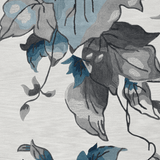 3' X 5' Ivory Blue Oversized Leaves Area Rug - Homeroots - Flyclothing LLC