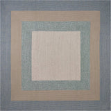 5' X 8' Tan Ivory and Blue Geometric Hand Tufted Area Rug - Homeroots - Flyclothing LLC