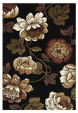 1' X 2' Black Polypropylene Area Rug - Homeroots