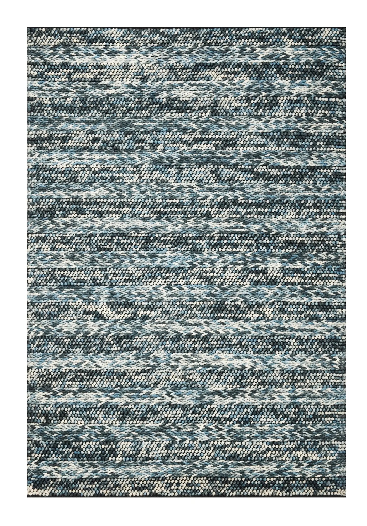 39 X 63 Blue Wool Rug - Homeroots - Flyclothing LLC