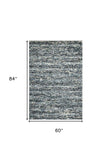 60 X 84 Blue Wool Rug - Homeroots - Flyclothing LLC