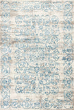 10' X 13' Ivory and Blue Floral Area Rug - Homeroots