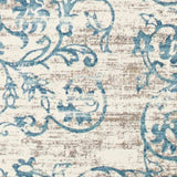 10' X 13' Ivory and Blue Floral Area Rug - Homeroots - Flyclothing LLC