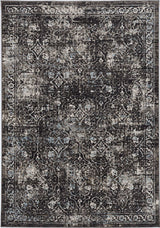 10' X 13' Black Damask Area Rug - Homeroots - Flyclothing LLC