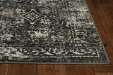 10' X 13' Black Damask Area Rug - Homeroots - Flyclothing LLC