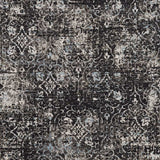 10' X 13' Black Damask Area Rug - Homeroots - Flyclothing LLC