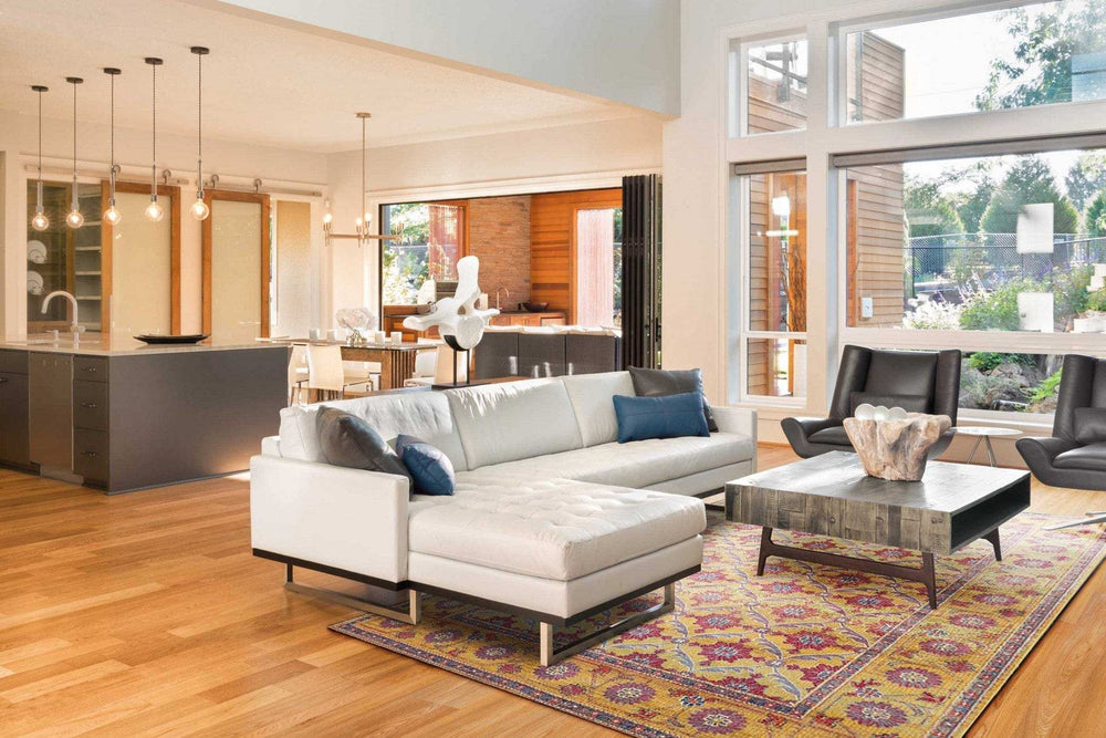 10' X 13' Blue Red and Gold Floral Area Rug - Homeroots - Flyclothing LLC