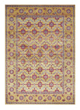 10' X 13' Blue Red and Gold Floral Area Rug - Homeroots