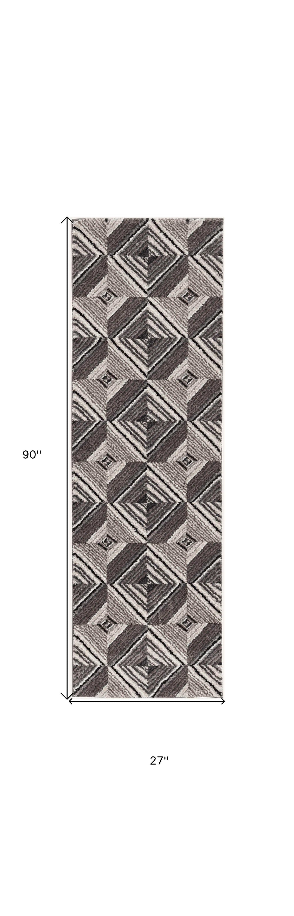 8' X 8' Gray Runner Rug - Homeroots - Flyclothing LLC