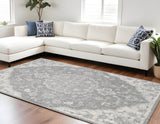 8' X 10' Gray Medallion Area Rug - Homeroots