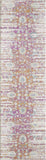 7' Ivory Pink and Orange Floral Area Rug - Homeroots