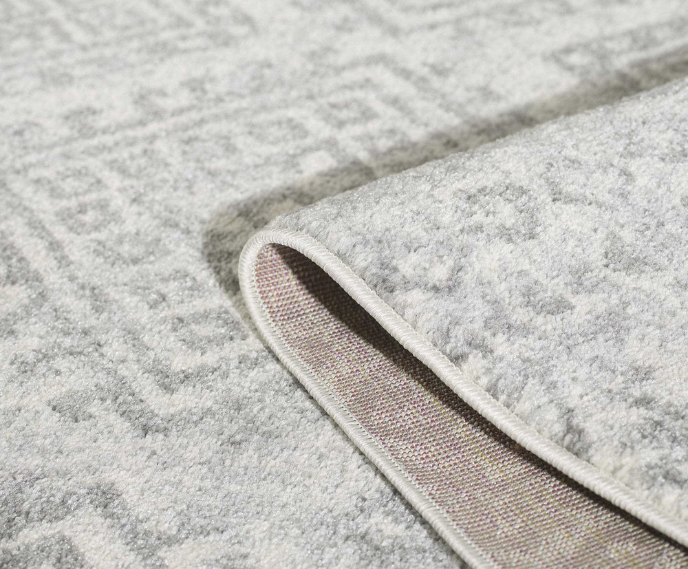 7' X 12' Gray and Ivory Geometric Area Rug - Homeroots - Flyclothing LLC