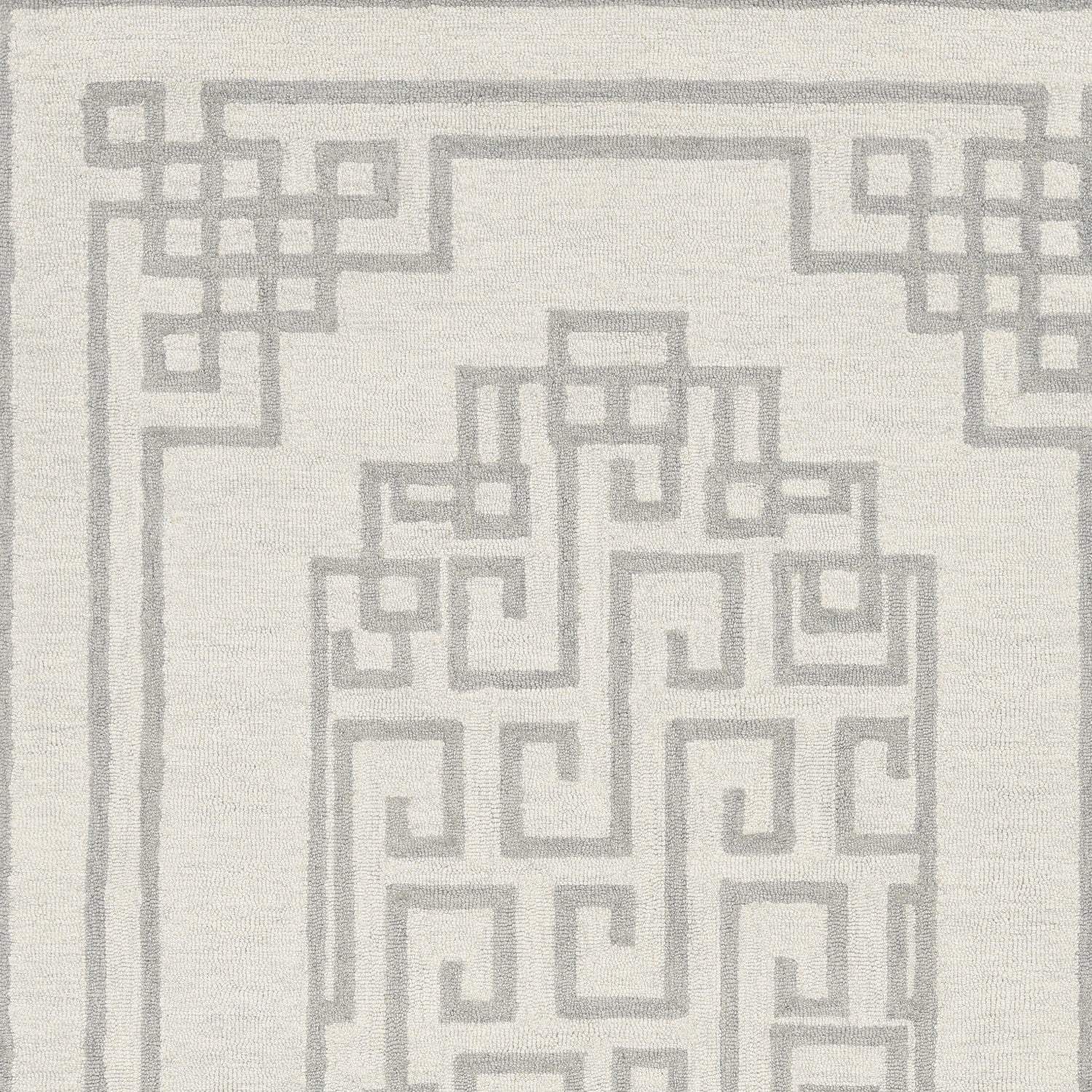 2' X 4' Gray and Ivory Wool Medallion Hand Tufted Area Rug - Homeroots - Flyclothing LLC