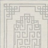2' X 4' Gray and Ivory Wool Medallion Hand Tufted Area Rug - Homeroots