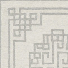 2' X 4' Gray and Ivory Wool Medallion Hand Tufted Area Rug - Homeroots
