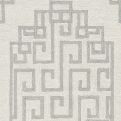 2' X 4' Gray and Ivory Wool Medallion Hand Tufted Area Rug - Homeroots