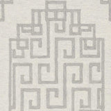 3' X 5' Ivory Grey Geometric Bordered Wool Area Rug - Homeroots - Flyclothing LLC