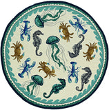 8' Round Hand Tufted Area Rug With UV Protection - Homeroots