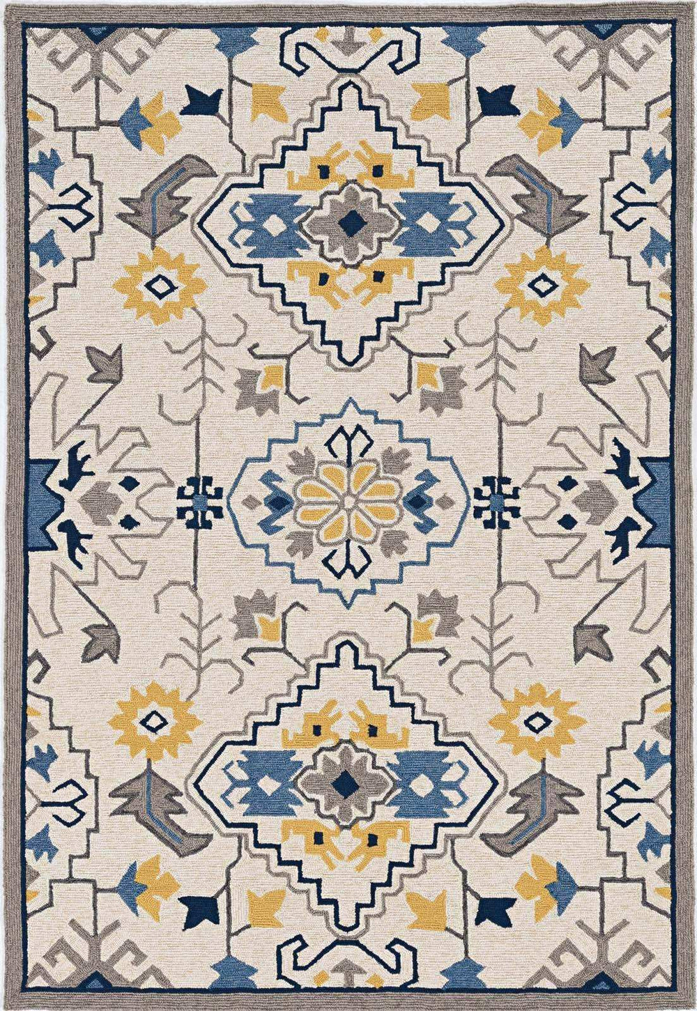 2' X 3' Ivory Southwestern Hand Tufted Area Rug - Homeroots - Flyclothing LLC