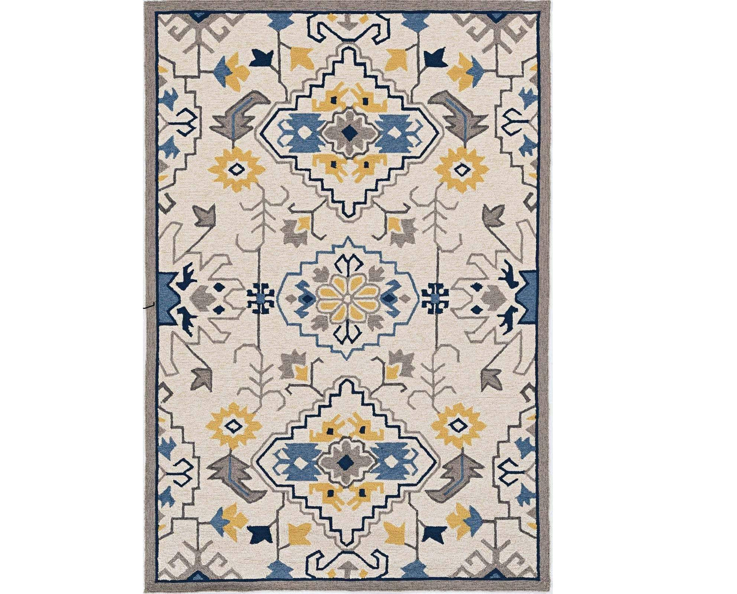 2' X 3' Ivory Southwestern Hand Tufted Area Rug - Homeroots - Flyclothing LLC