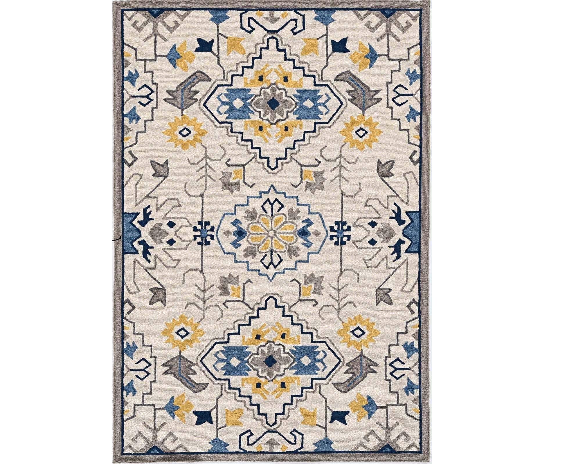 2' X 3' Ivory Southwestern Hand Tufted Area Rug - Homeroots - Flyclothing LLC