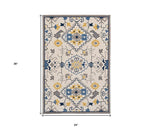 2' X 3' Ivory Southwestern Hand Tufted Area Rug - Homeroots