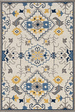 5' X 8' Ivory Abstract Handmade Indoor Outdoor Area Rug - Homeroots