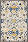 5' X 8' Ivory Abstract Handmade Indoor Outdoor Area Rug - Homeroots