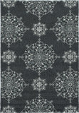 3' X 5' Charcoal Medallion Hand Tufted Area Rug - Homeroots