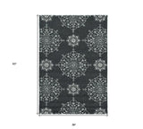 3' X 5' Charcoal Medallion Hand Tufted Area Rug - Homeroots - Flyclothing LLC