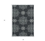 3' X 5' Charcoal Medallion Hand Tufted Area Rug - Homeroots - Flyclothing LLC