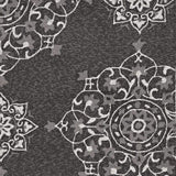 5' X 8' Charcoal Round Floral Handmade Indoor Outdoor Area Rug - Homeroots - Flyclothing LLC