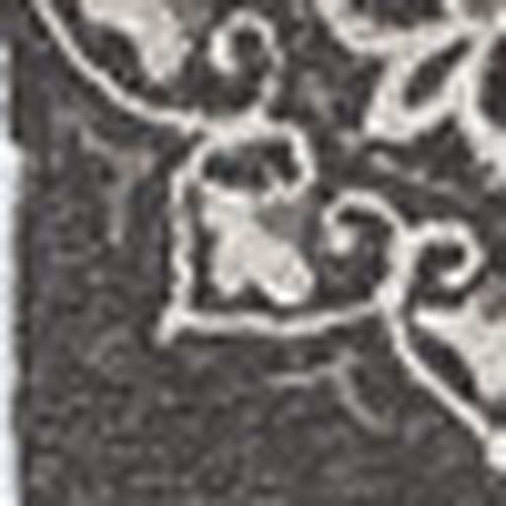 5' X 8' Charcoal Round Floral Handmade Indoor Outdoor Area Rug - Homeroots - Flyclothing LLC