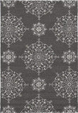 5' X 8' Charcoal Round Floral Handmade Indoor Outdoor Area Rug - Homeroots