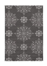 5' X 8' Charcoal Round Floral Handmade Indoor Outdoor Area Rug - Homeroots - Flyclothing LLC