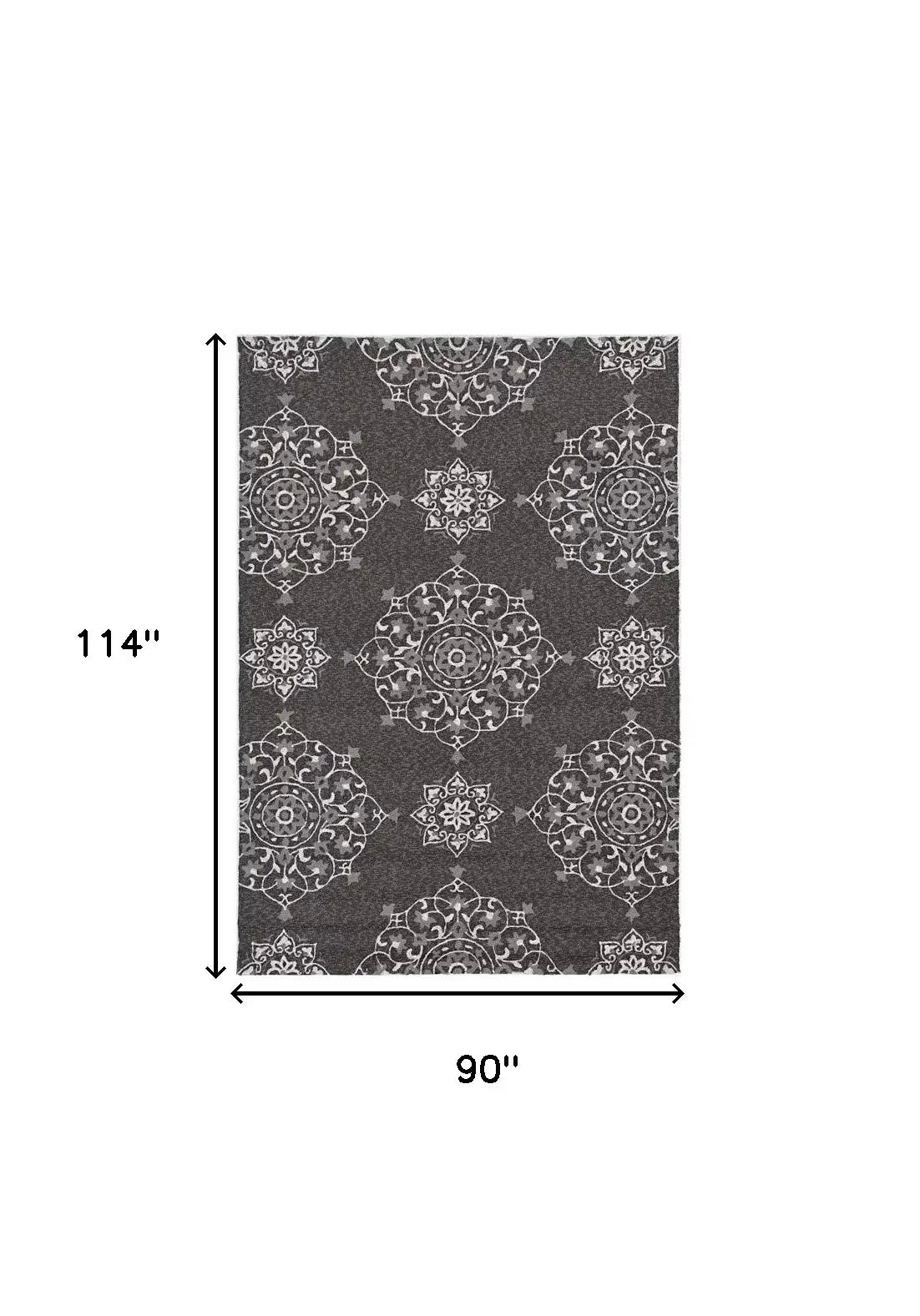 8' X 10' Charcoal Hand Tufted Area Rug - Homeroots - Flyclothing LLC