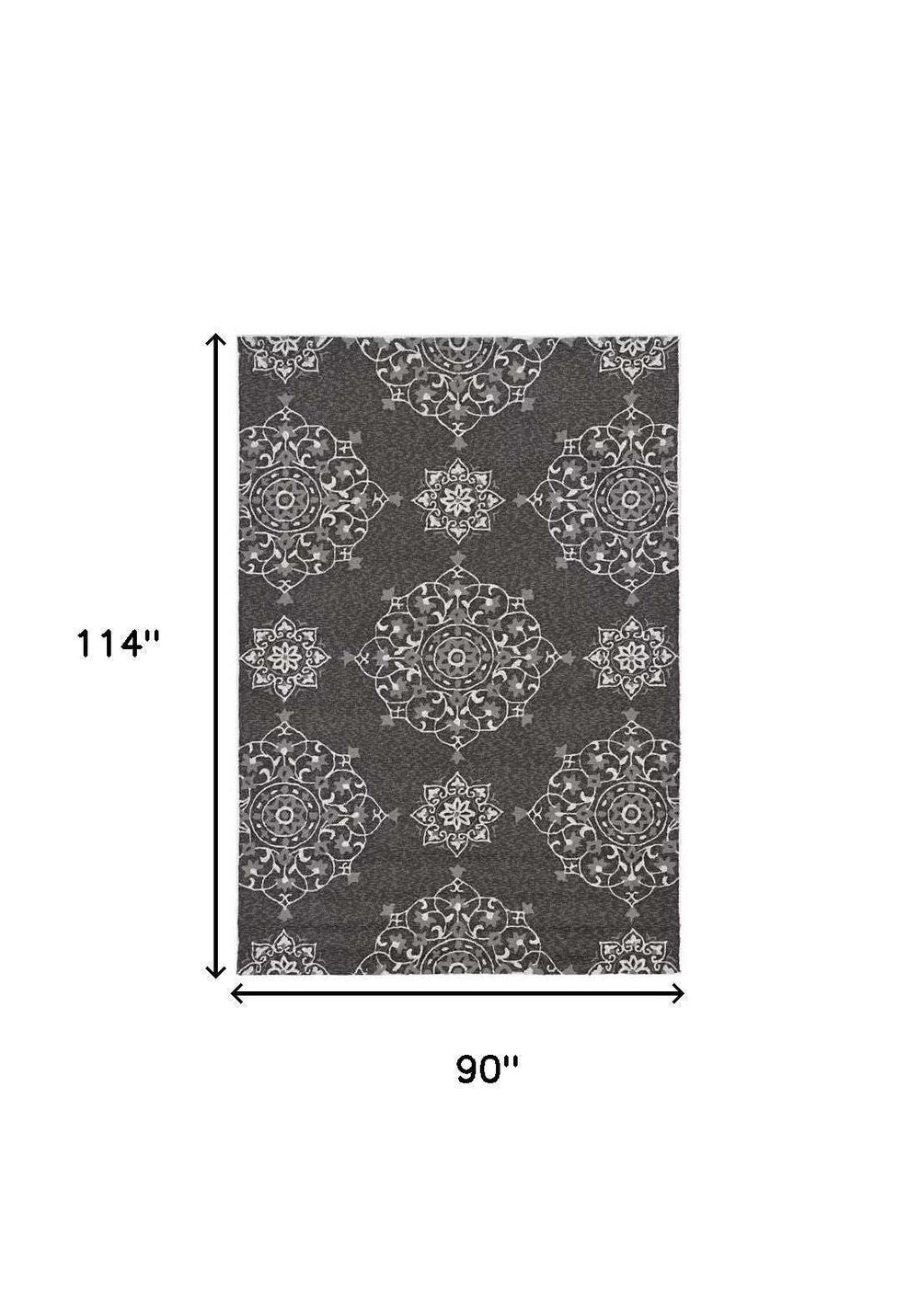 8' X 10' Charcoal Hand Tufted Area Rug - Homeroots - Flyclothing LLC