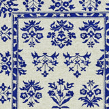 3' X 5' Blue Floral Handmade Indoor Outdoor Area Rug - Homeroots - Flyclothing LLC