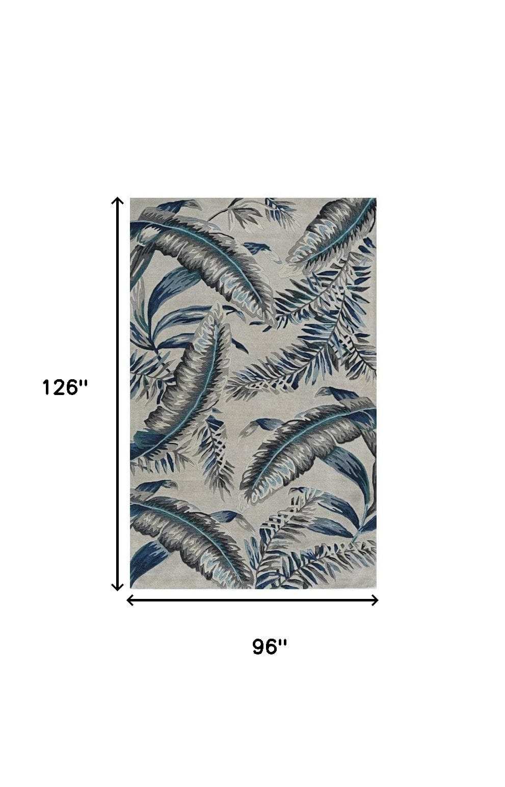 8' X 11' Blue and Gray Wool Hand Tufted Area Rug - Homeroots - Flyclothing LLC