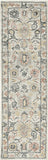 5' X 7' Ivory Floral Bordered Wool Indoor Area Rug - Homeroots