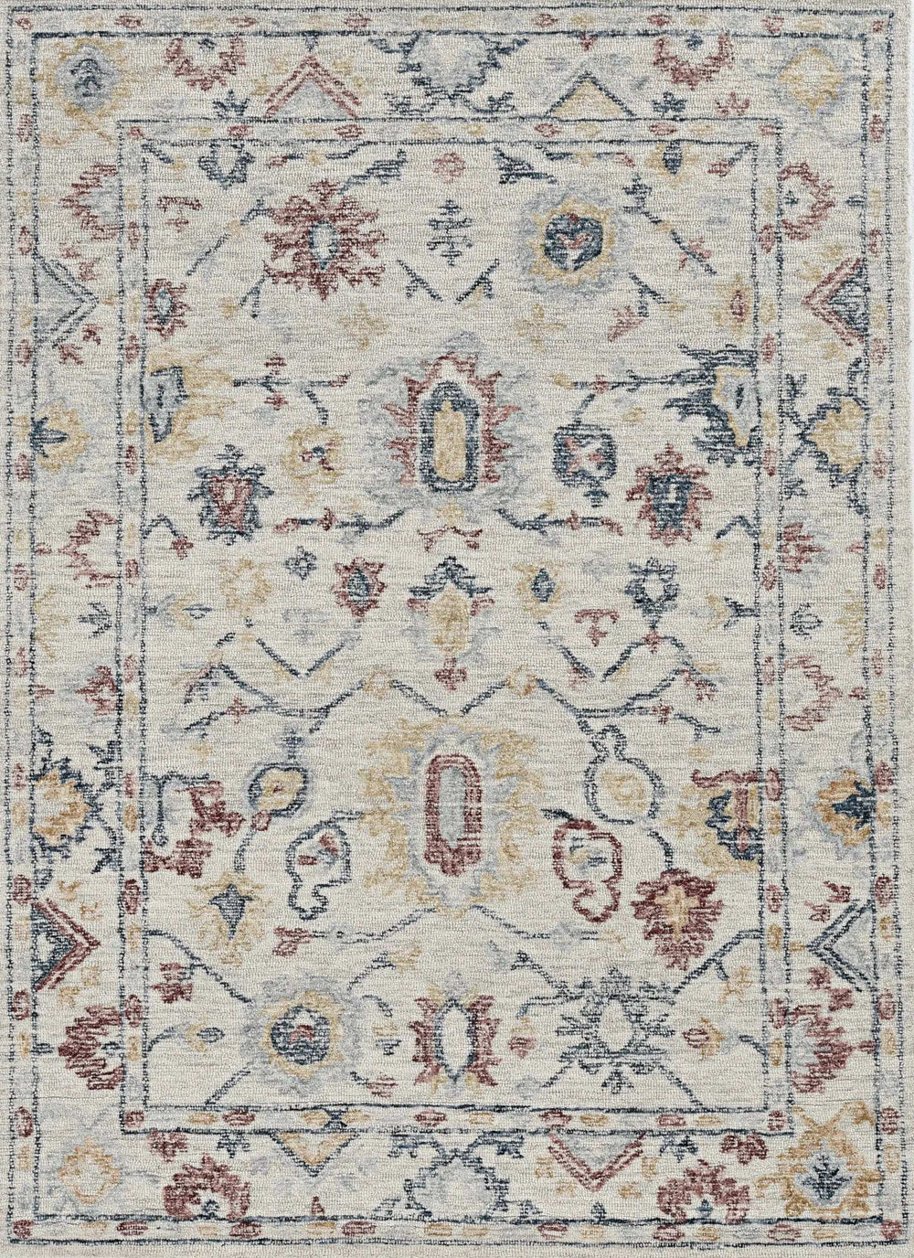 9' X 13' Ivory Hand Tufted Space Dyed Floral Traditional Indoor Area Rug - Homeroots - Flyclothing LLC